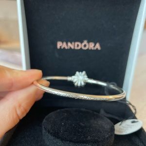 Pandora “Best Is Yet To Come” Fireworks Bangle Bracelet Sterling Silver